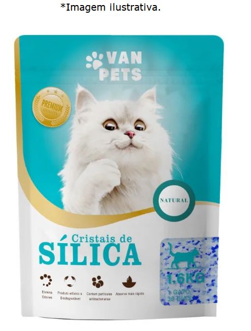 Granulado Sanitário Sílica Van Pets 1,6kg  Natural -Grossa