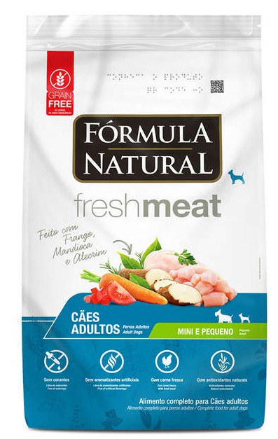 Ração Fórmula Natural Fresh Meat Adultos Mini e Pequenos Frango - sosracoes