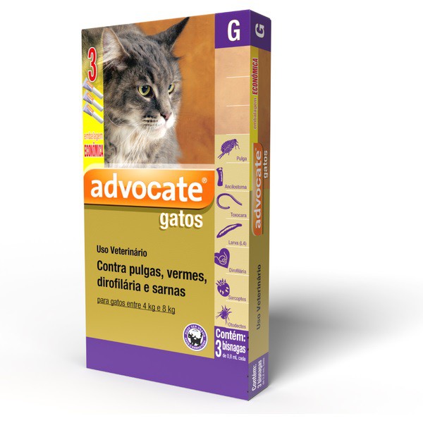 Antipulgas Combo Advocate para Gatos de até 4 Kg