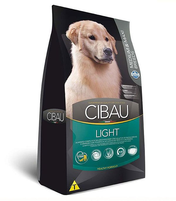Ração Cães Adult Cibau Light Raças Médias e Grandes 12kg