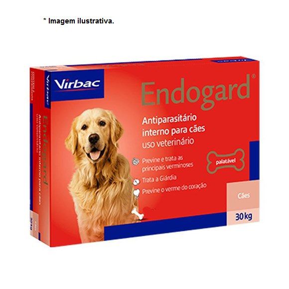 Vermífugo Endogard 30kg 2 comprimidos