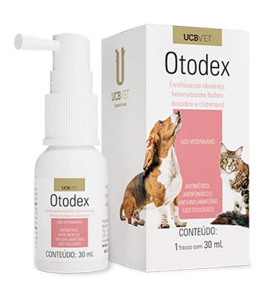 Antibiótico para Cães e Gatos Otodex UCB Vet 30ml