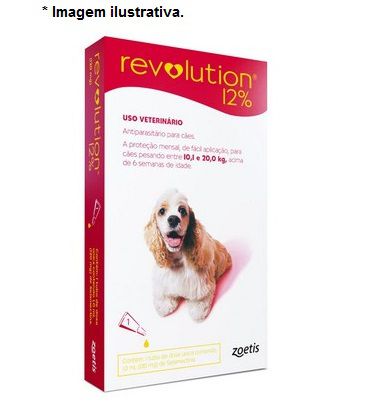 Antipulgas e Carrapatos Revolution Cães 10 à 20kg 1 unidade