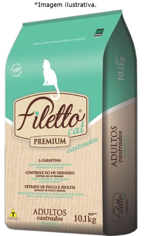 Ração Filetto Cat Castrados Frango 10,1 kg