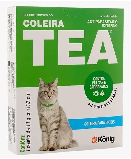 Coleira Antipulgas TEA  para Gatos 33cm