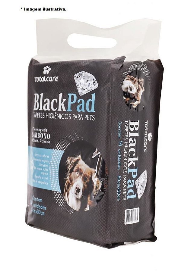Tapetes Higiênicos para Pets BlackPad Carbono de Bambu Ativado 14unid - 80cmx60cm