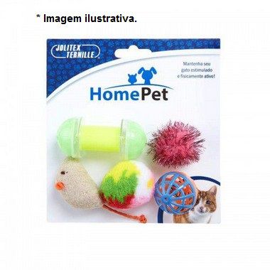 Brinquedo para Gatos  Kit Gatinho Animado Home Pet - c/ 05unid