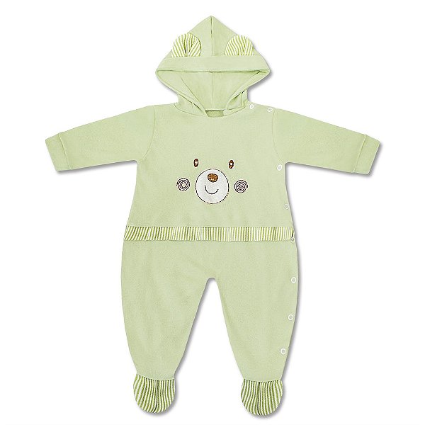 Macacão Manga Longa para Bebê Teddy Bear Verde