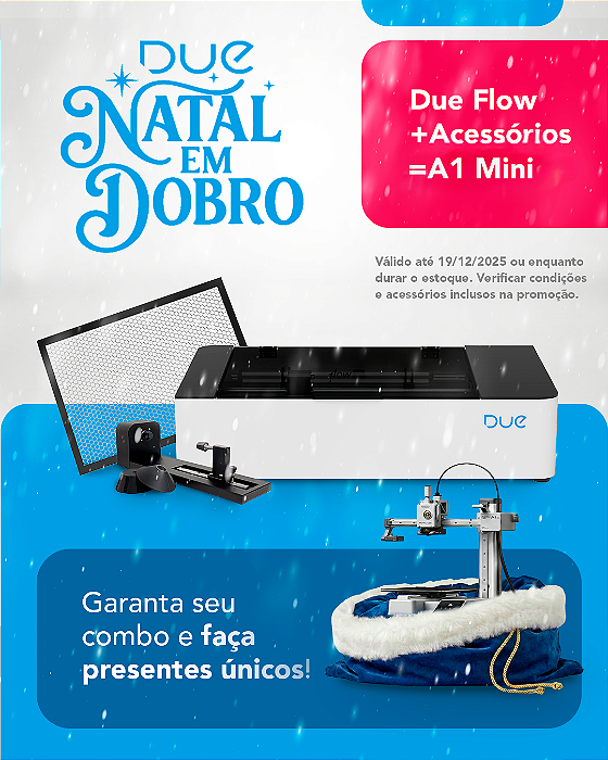 Combo Due Flow: Cortadora Laser + Due Spin + base colmeia