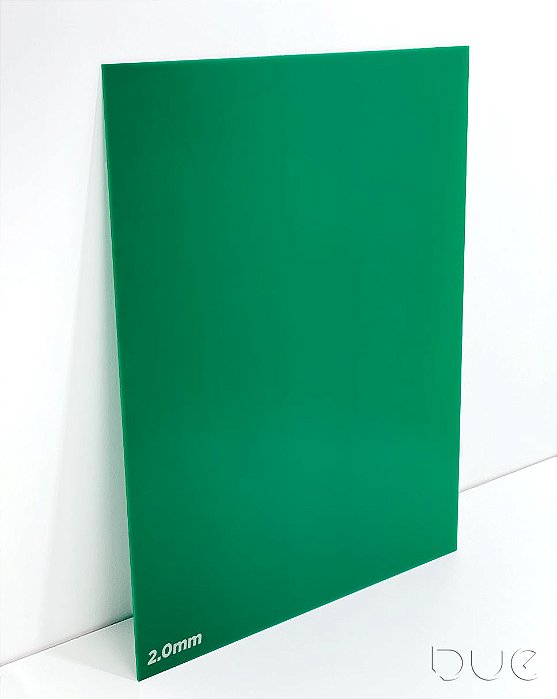 Acrílico Verde Bandeira - 400x300x2mm