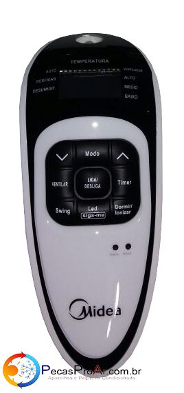 Controle Remoto Midea Portatil MPN10HRV1 Quente-Frio