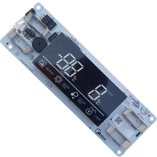 Placa Display Geladeira Midea Frost Free Side By Side 528L Preto MD-RS587FGA222