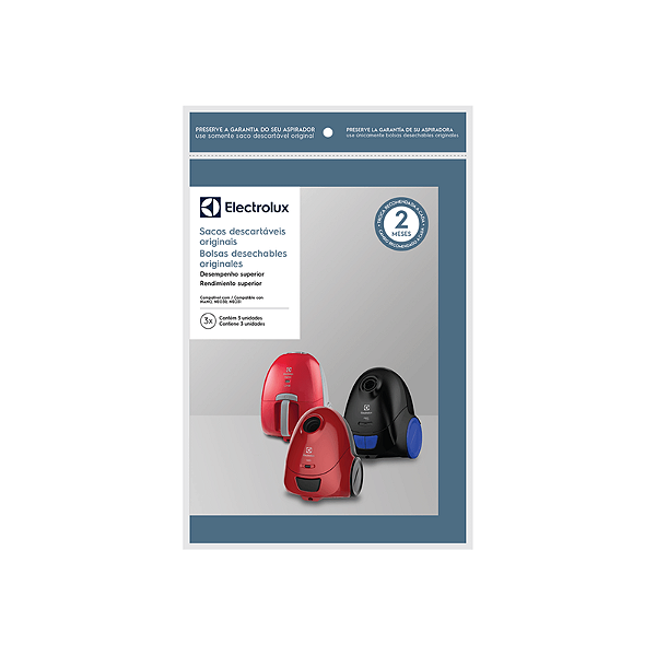 Sacos Descartáveis Aspirador Electrolux 1,5L Vermelho NANO