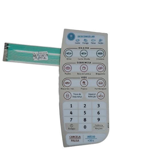 Membrana Micro-Ondas Electrolux Painel Seguro Branco 20L MTD30