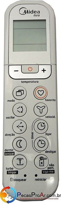 Controle Remoto Midea Liva Quente-Frio