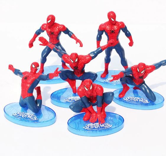 Action figure Marvel 6 peças Spiderman - 6 a 12 cm