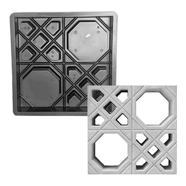 FORMA PLASTICA ELEMENTO VAZADO ARABE 39X39X07CM