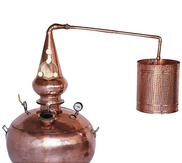 Alambique de Cobre 100 Litros Whiskey Com Visores