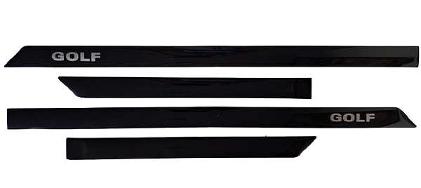 Jogo Friso Lateral Porta Vw Golf Preto 4p SV00A12