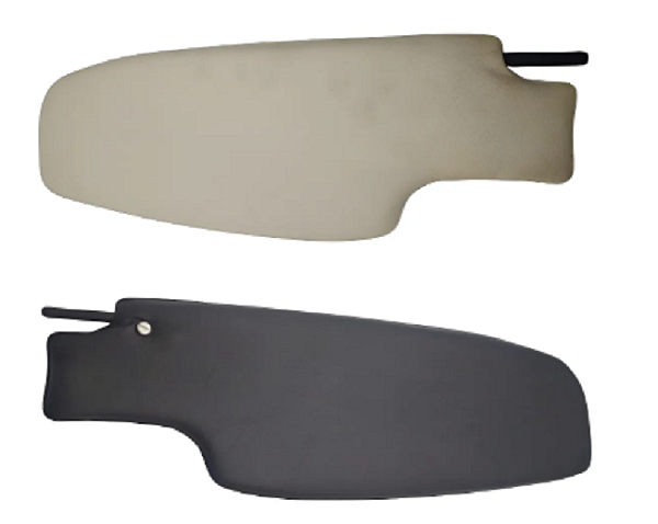 QUEBRA SOL LADO DIREITO VW FUSCA 75/77 PRETO COM BRANCO COPAM