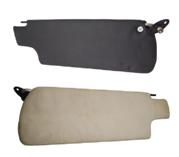 QUEBRA SOL LADO DIREITO LISO FUSCA 77/87 PRETO COM BRANCO PEMATEC