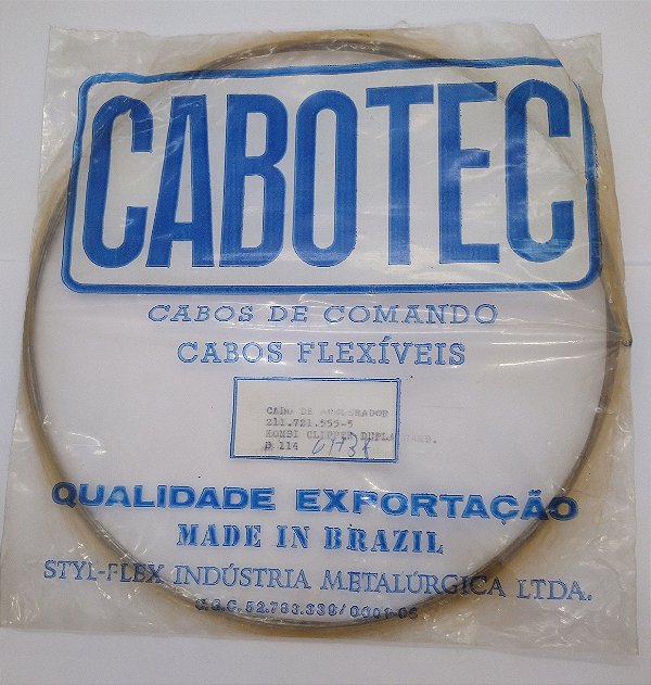 CABO ACELERADOR KOMBI CLIPPER 2117215555 61138 CABOTEC
