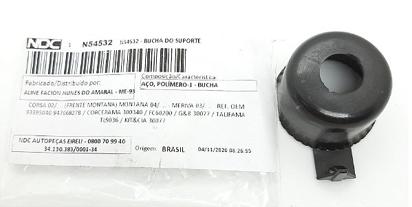 BUCHA DO SUPORTE CENTRAL DO TRAMBULADOR CORSA MERIVA N54532 NDC