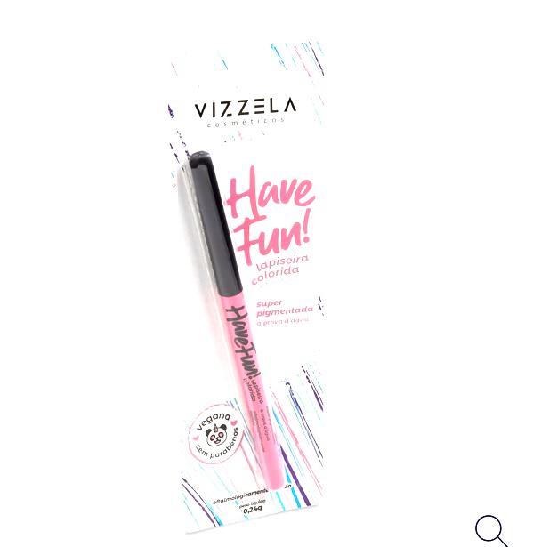 VIZZELA - Lápis Lapiseira Para Olhos HAVE FUN ROSA - Vegana Natural Sem Parabenos