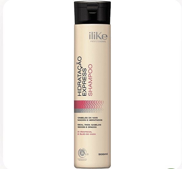 ILIKE PROFESSIONAL - HIDRATAÇÃO EXPRESS Shampoo 300ml - Vegano