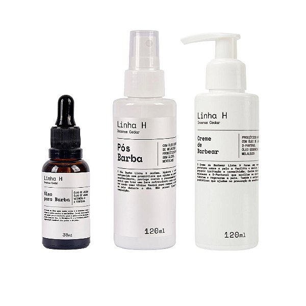 APELE - Linha H Kit Creme Óleo e Pós Barba - Sem Álcool Natural Vegano Sem Glúten