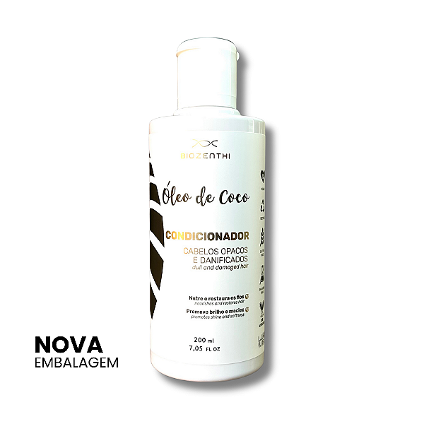 BIOZENTHI - Óleo de Coco Condicionador 200ml - Vegano Sem Glúten