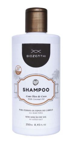 BIOZENTHI - Óleo de Coco Shampoo - Natural Vegano Sem Glúten
