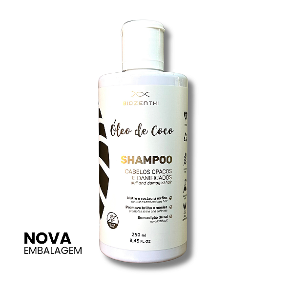 BIOZENTHI - Óleo de Coco Shampoo - Natural Vegano Sem Glúten