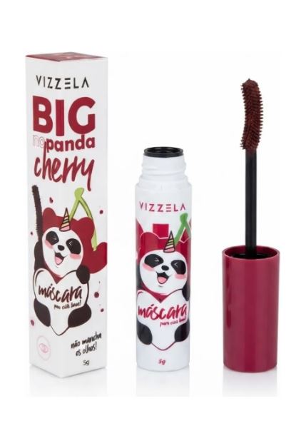 VIZZELA - Rímel Máscara para Cílios BIG NO PANDA CHERRY BORDÔ - Natural Vegano