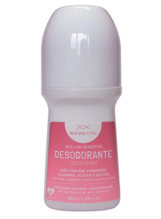 BIOZENTHI - Desodorante Roll-on Sensitive Perfume Suave 65ml - Natural Vegano Sem Glúten