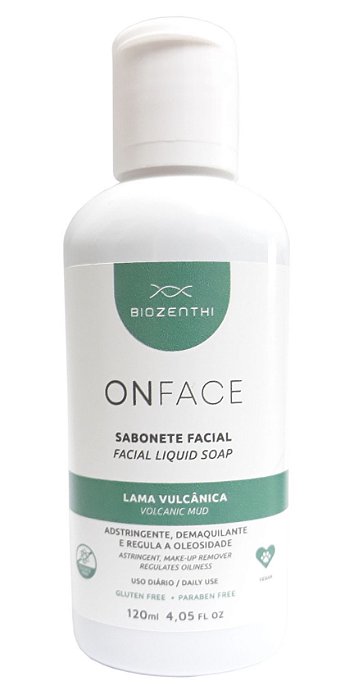 BIOZENTHI - ONFACE Sabonete Facial Adstringente Lama Vulcânica 120ml - Natural Vegano Sem Glúten