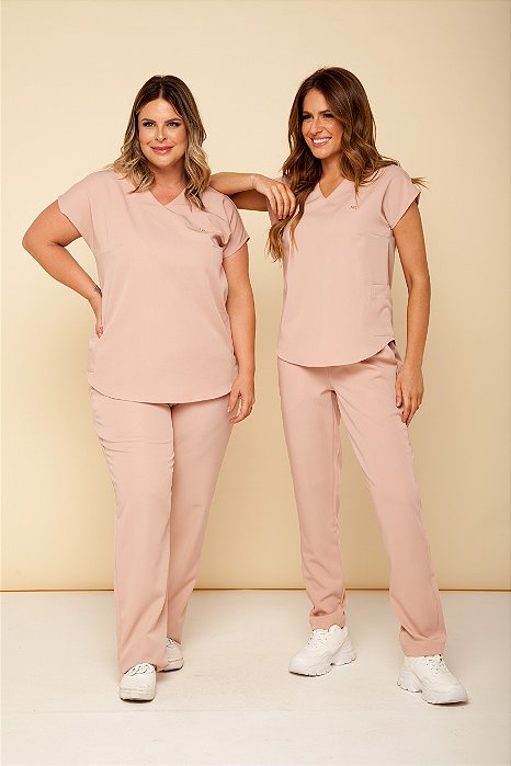 Pijama Cirúrgico Feminino Monise Rosé