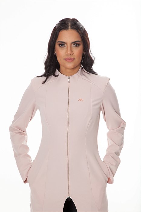 Jaleco Feminino Manga Longa Rosé Brigitte