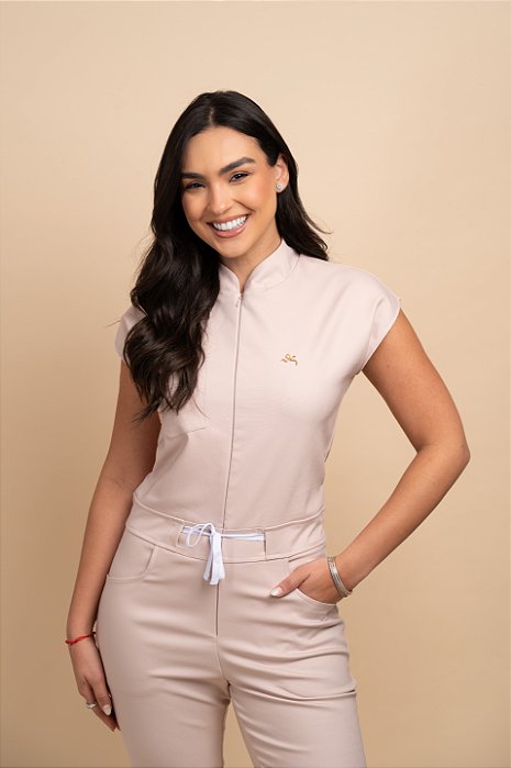 Macacão Scrub Feminino Nude Alexia