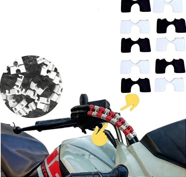 Separador de cabo preto e branco