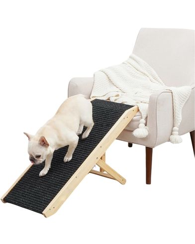 Rampa Para Cachorro Dobrável de Madeira com 4 Alturas Ajustáveis e Antiderrapante | VICA DECOR