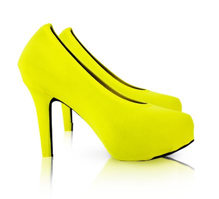 sapato meia pata amarelo