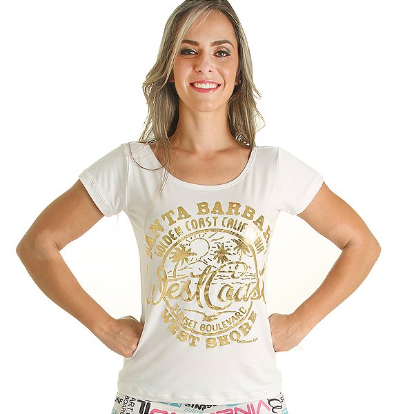 Camiseta Sta Barbara c/ manga Branca U
