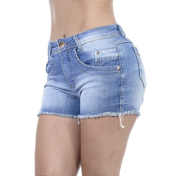 Short Jeans One c/ Barra Desfiada