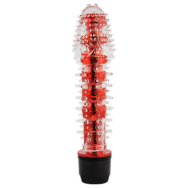 VIBRADOR AO ESTILO PERSONAL VERMELHO COM CAPA TEXTURIZADA SI