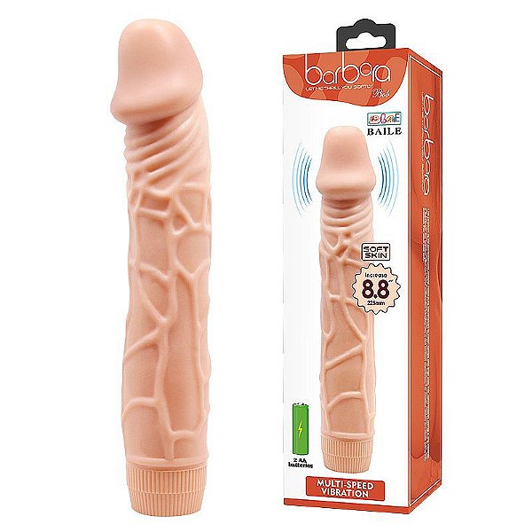 PRÓTESE REALÍSTICO COM VIBRO EM SILICONE 22,5 X 4,5 CM BAILE