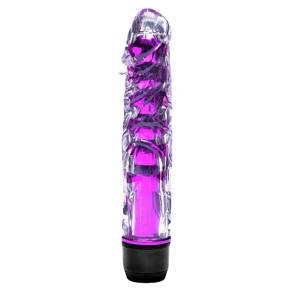 VIBRADOR PERSONAL ROXO COM CAPA SILICONE EM FORMATO DE PENIS