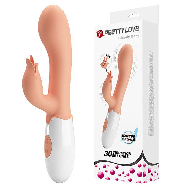 VIBRADOR DE PONTO G E CLITÓRIS - BLOODY MARY - PRETTY LOVE