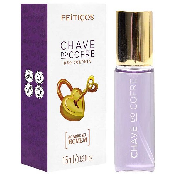 PERFUME AFRODISÍACO CHAVE DO COFRE 15ML FEITIÇOS
