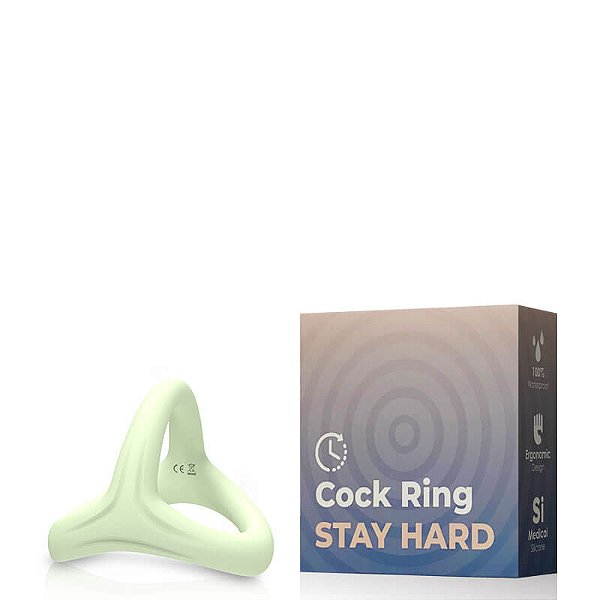 ANEL PENIANO COM ALÇA PARA O ESCROTO - COCK RING STAY HARD